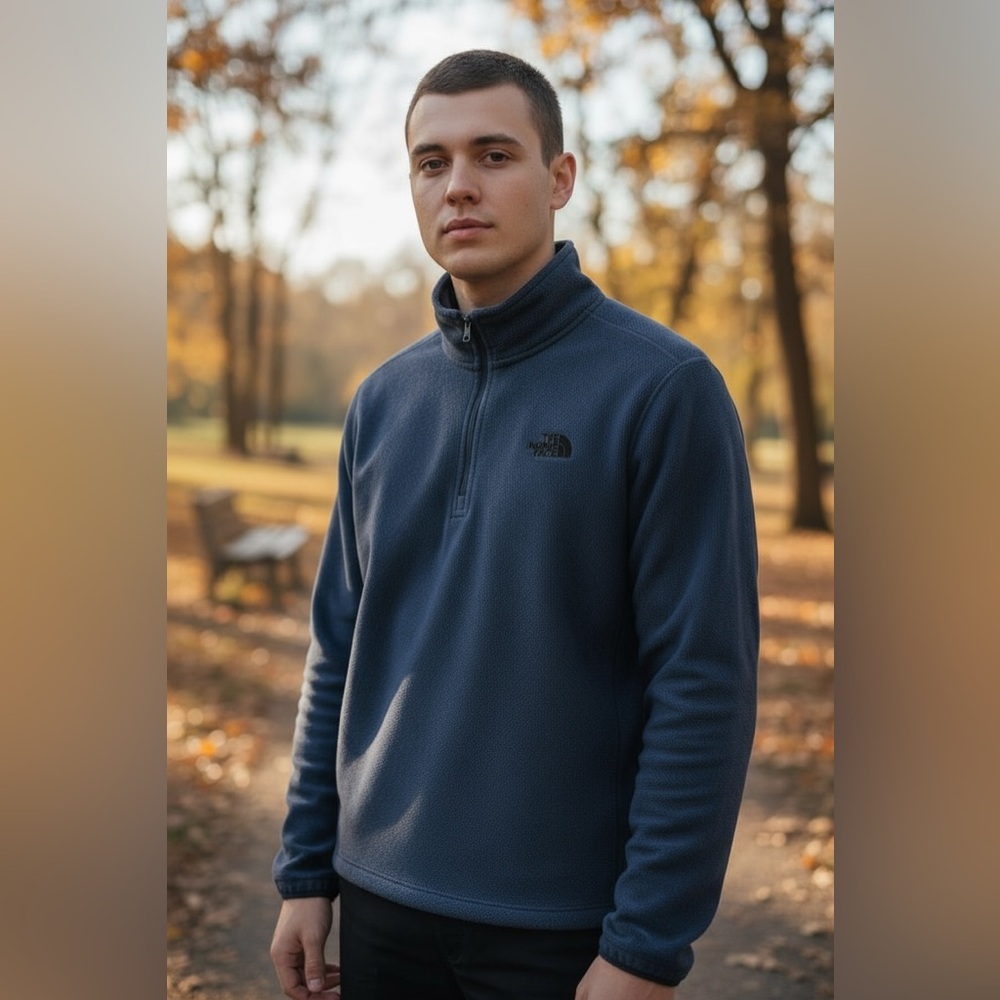 The North Face Navy Blue 1/2 Zip Pullover Sweater XL